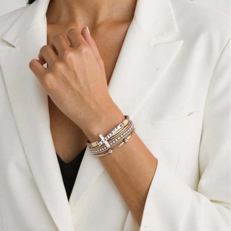 Bohemian Cross Bracelet - Western Style Christian Jewelry for Women