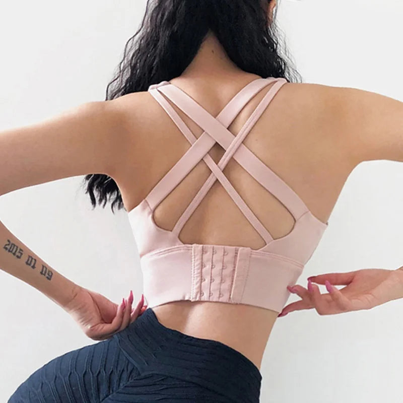 Women's Mesh Sports Bra - Quick Dry Athletic Crop Top