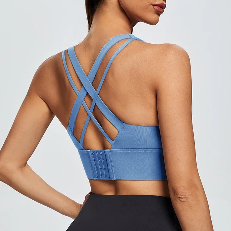 Women's Mesh Sports Bra - Quick Dry Athletic Crop Top