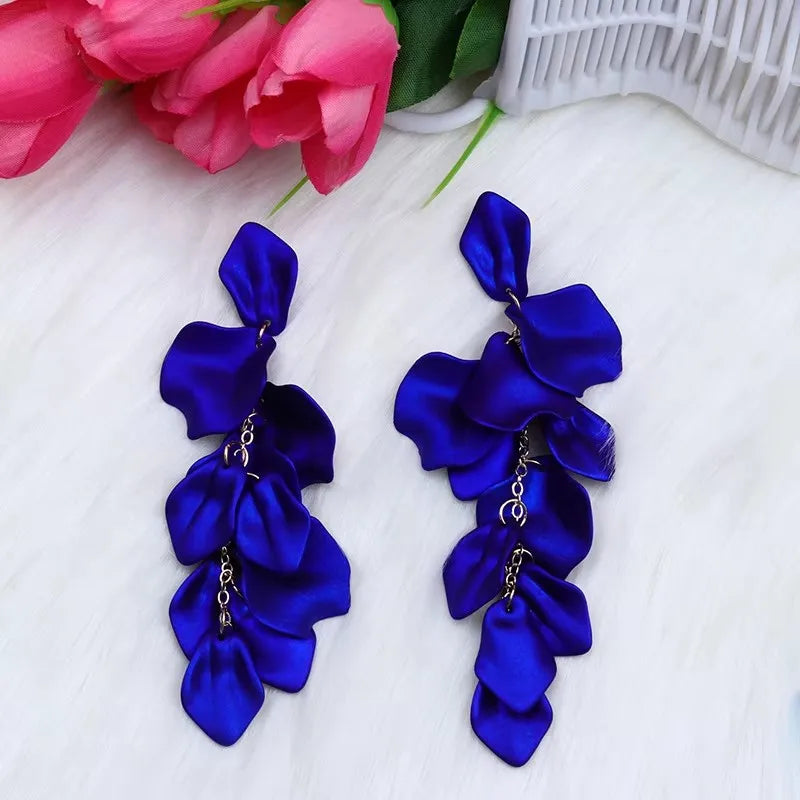 Bohemian Geometric Earrings - Blue Flower Butterfly Dangle Earrings for Women