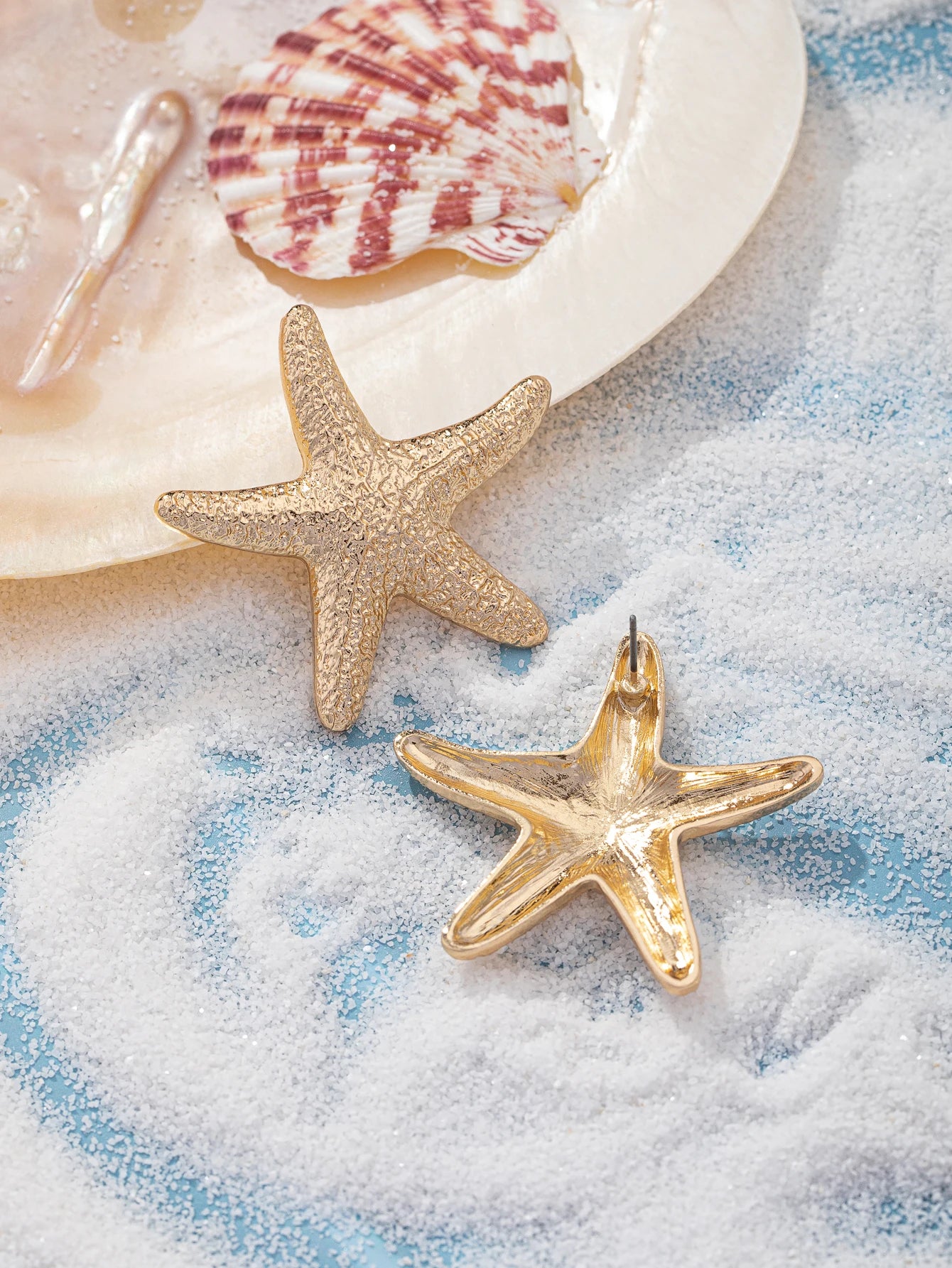 Summer Starfish Stud Earrings - Classic Beach-Inspired Fashion Jewelry